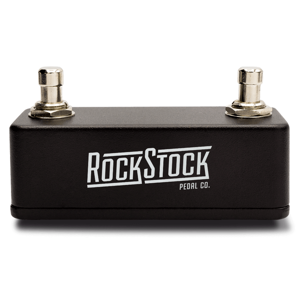 The Dual Switch pedal by Rock Stock, a versatile double footswitch that significantly expands the capabilities unlock additional functionality of the HX Stomp and many other guitar multi effect units. 