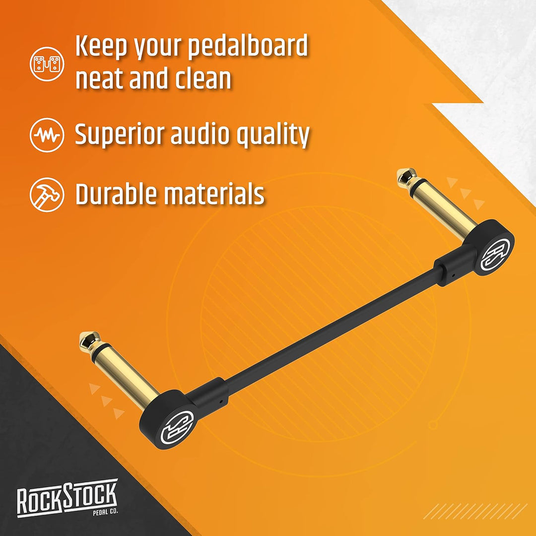 guitar pedal connectors Flat Patch Cables (3 Pack) – rockstockpedals