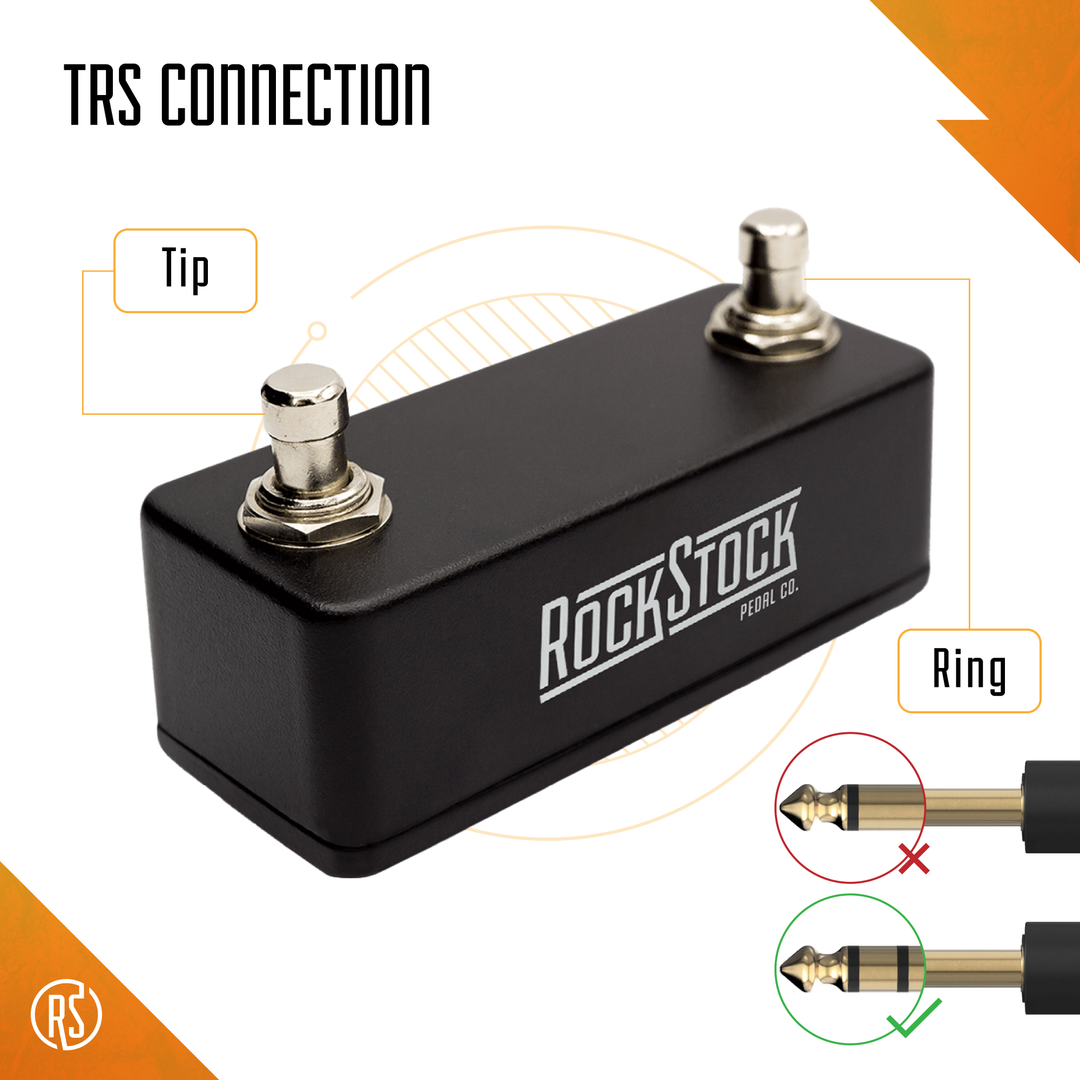 aux switch pedal Rock Stock Dual Foot Switch Pedal - Versatile TRS Auxiliary Guitar Pedal - Expand Your Multi Effects Processor