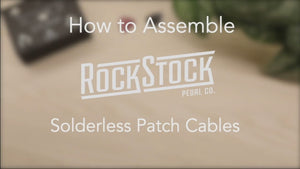 Solderless Patch Cables by Rock Stock Pedals, providing the flexibility to custom-assemble cables according to specific sizes and shapes. These cables offer musicians the freedom to create their unique pedalboard configurations, ensuring optimal sound transmission while catering to individual setup needs